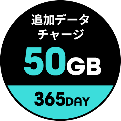 追加データ50GB/365day 商品画像