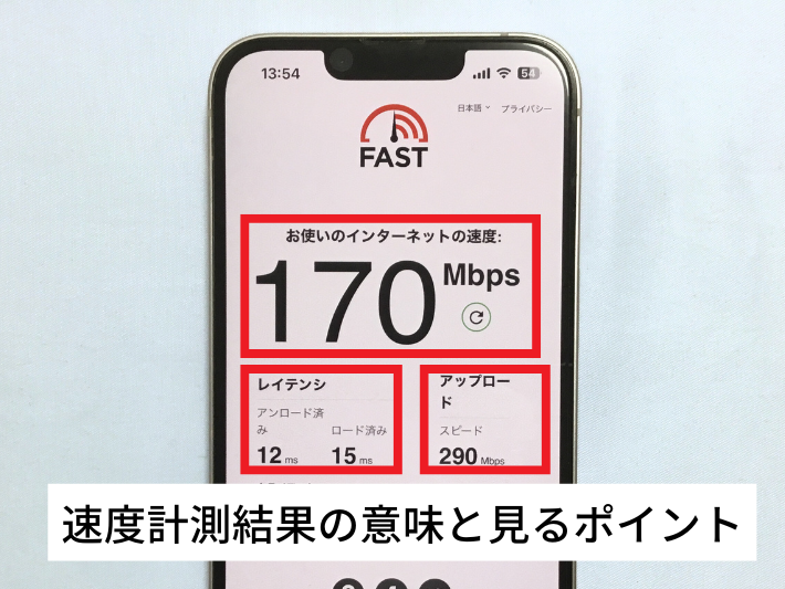 速度計測結果の意味と見るポイント