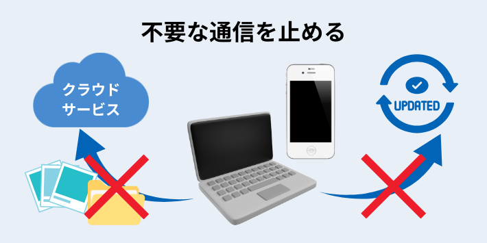 不要な通信を止める