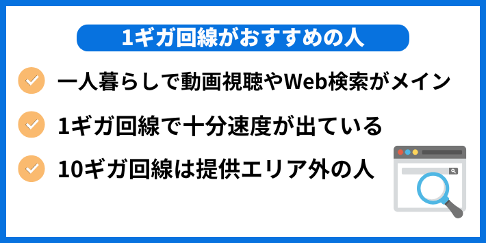 10ギガは必要?こんな人には1ギガ回線がおすすめ