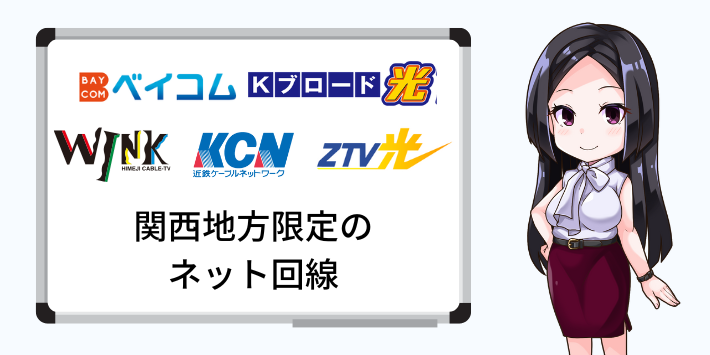 関西地方限定のインターネット回線