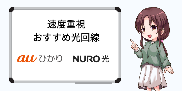 速度重視なら独自回線の光回線がおすすめ