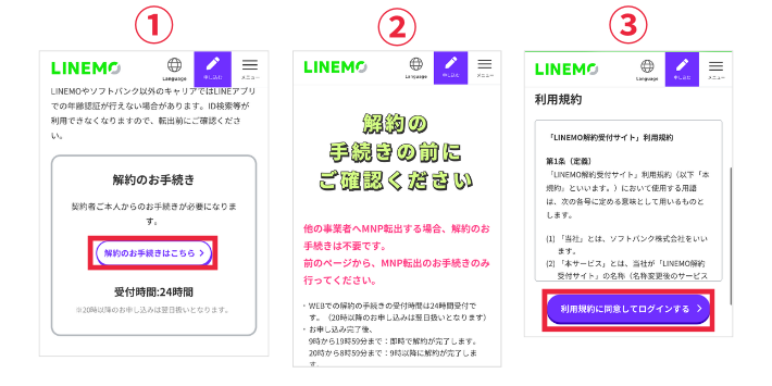 解約手続きを始める