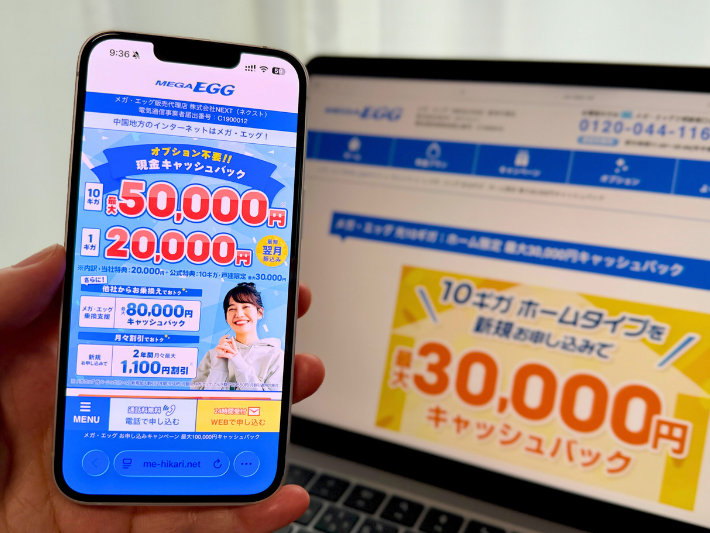 メガ・エッグ 光は代理店NEXTから申し込みがおすすめ