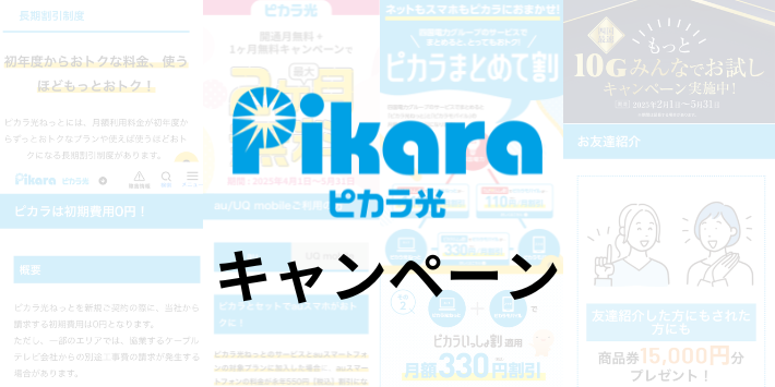 ピカラ光の公式キャンペーン