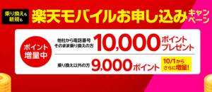 楽天モバイル 初めてお申し込みキャンペーン