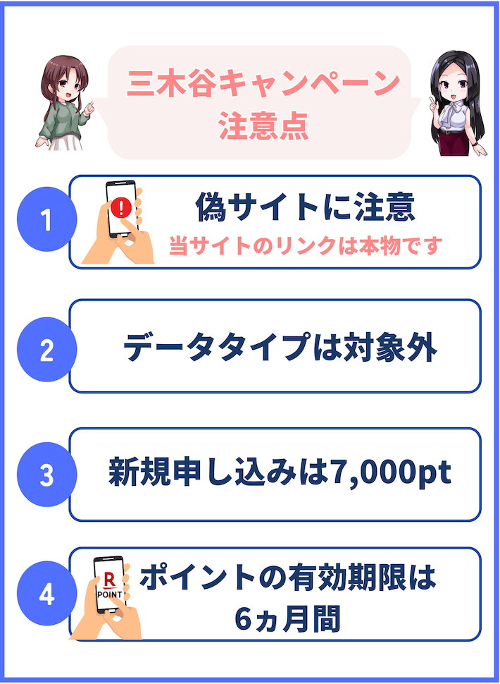 三木谷キャンペーンで見落としがちな注意点