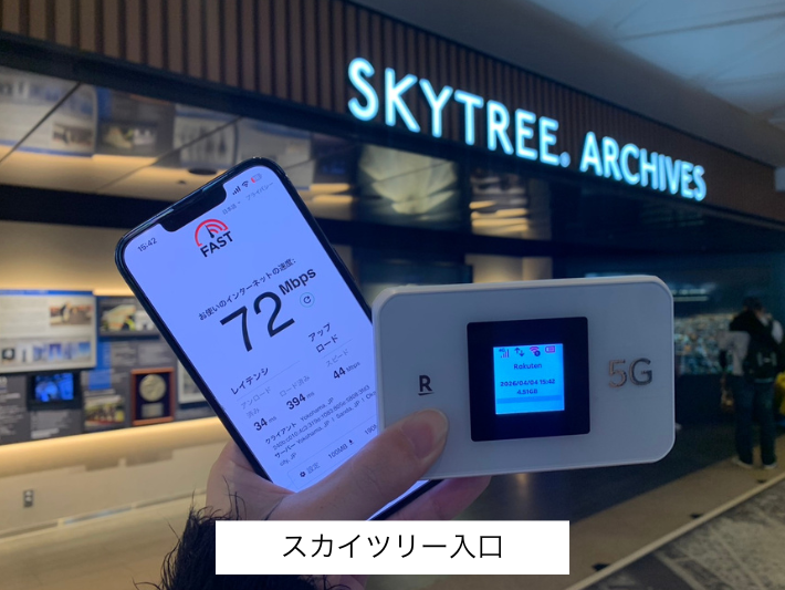 スカイツリー周辺の検証結果