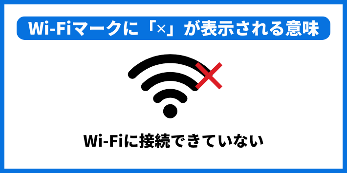 Wi-Fiマークに「✕」がついているときの意味
