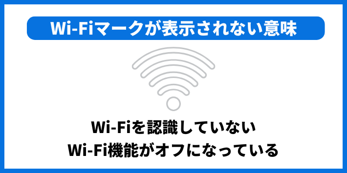 Wi-Fiマークが表示されない場合